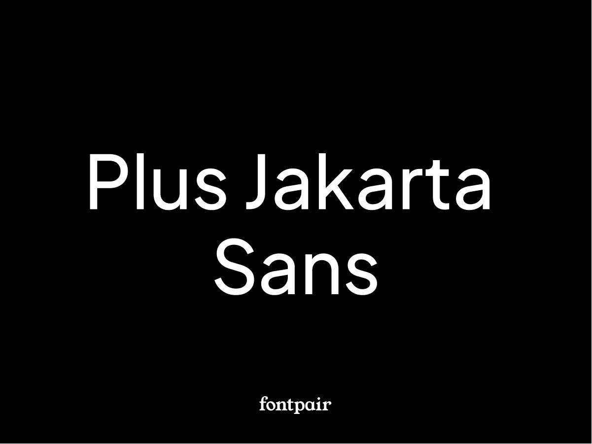 Przykład czcionki Plus Jakarta Sans